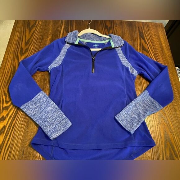 SO Perfectly Soft Perfectly You 1/4 zip fleece pullover Large blue - Picture 11 of 11